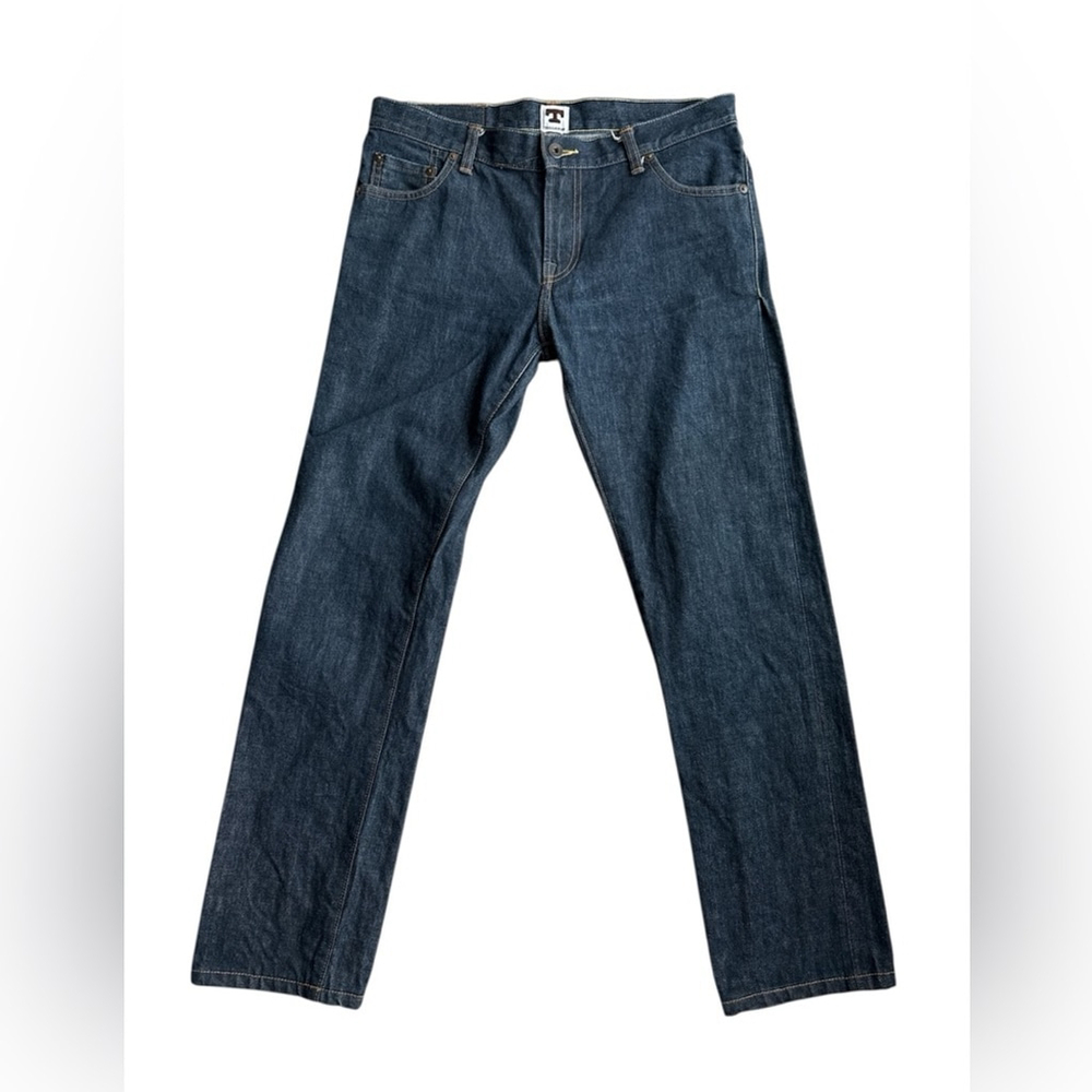 Tellason Ladbroke Grove Slim Straight Selvedge Denim Jeans White Oak Cone Mills